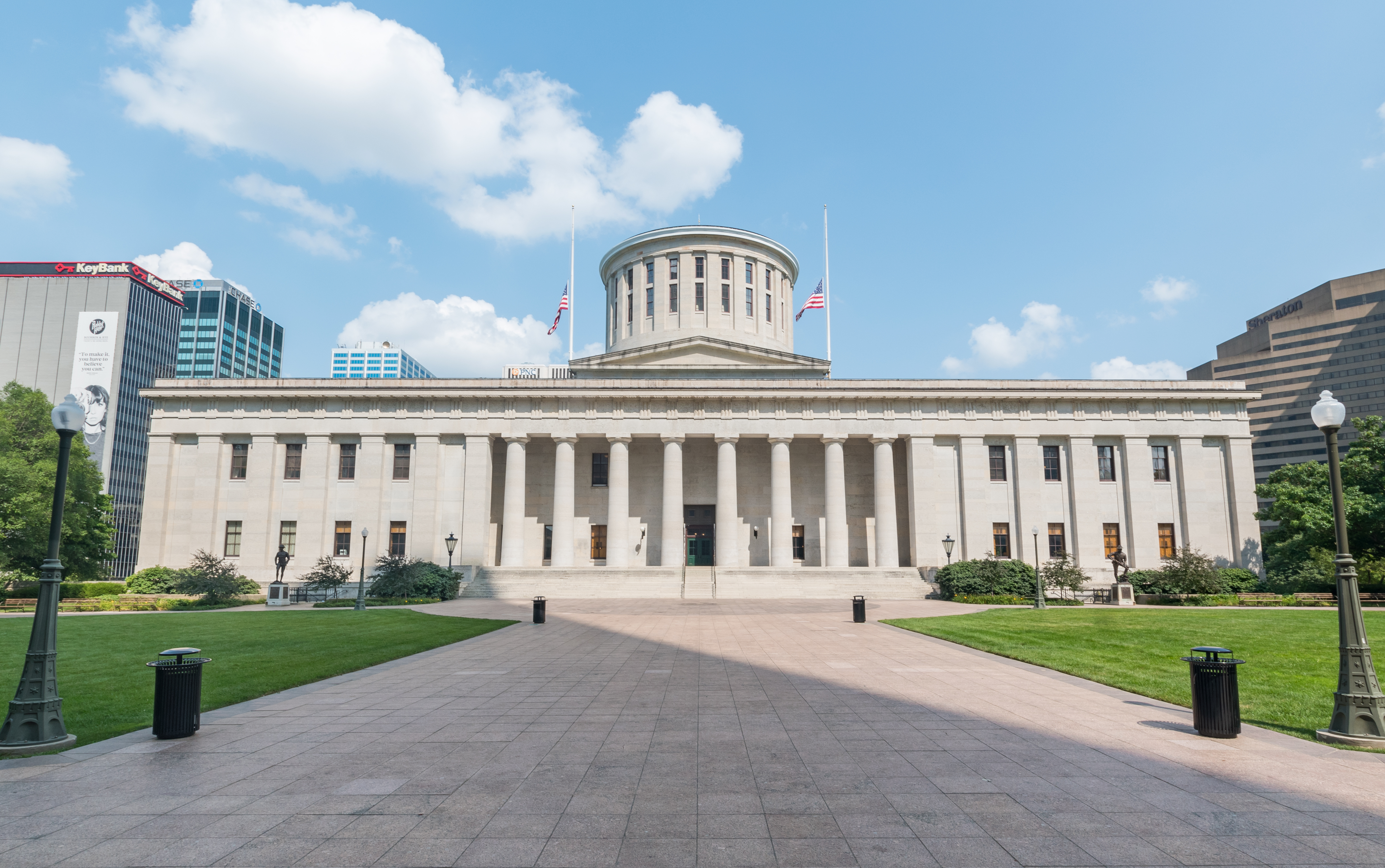 Ohio Statehouse exterior on Capitol Square Columbus